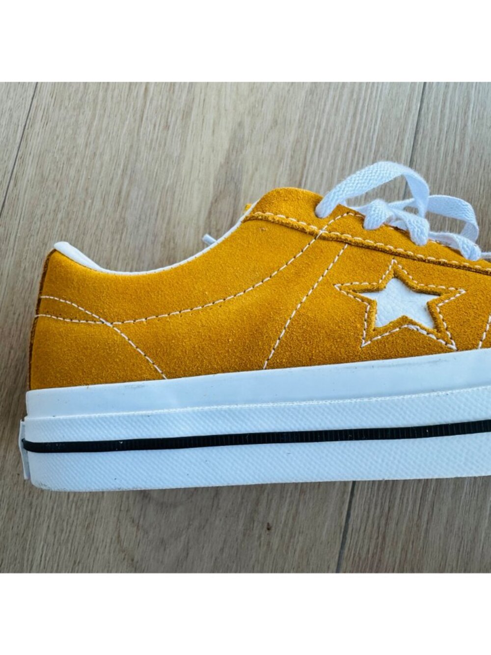 ⭐Converse One Star Pro OX Low Mens Shoes 8 Mustard Yellow Suede Sneaker A09231C - Picture 9 of 10